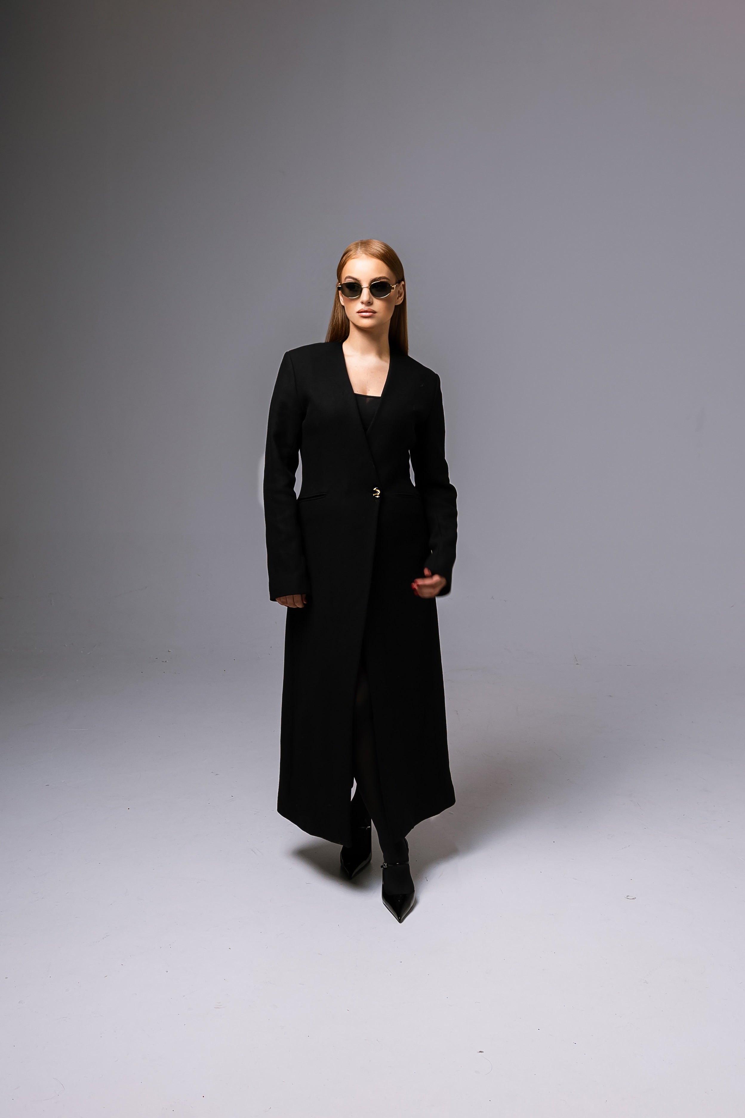 Manteau classique en laine et cachemire